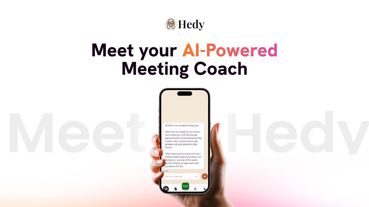 Hedy AI interface showing real-time assistance