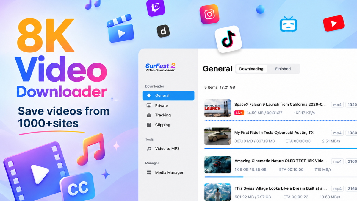Download from 1,000+ platforms