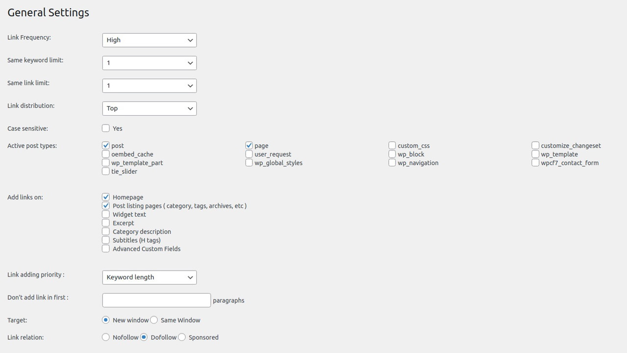 Auto Affiliate Links
