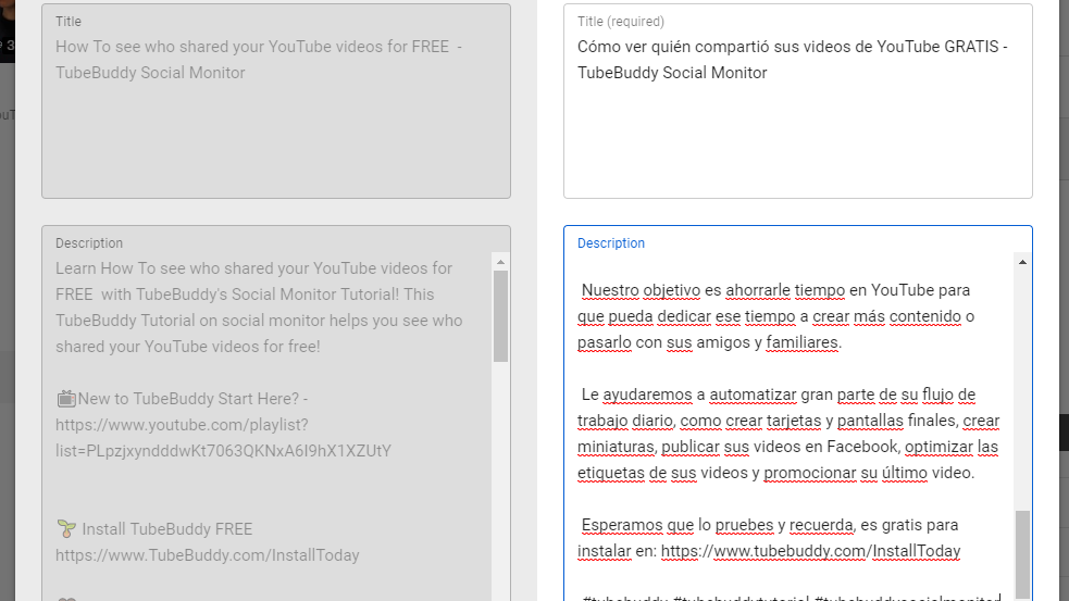 Translate your video tags