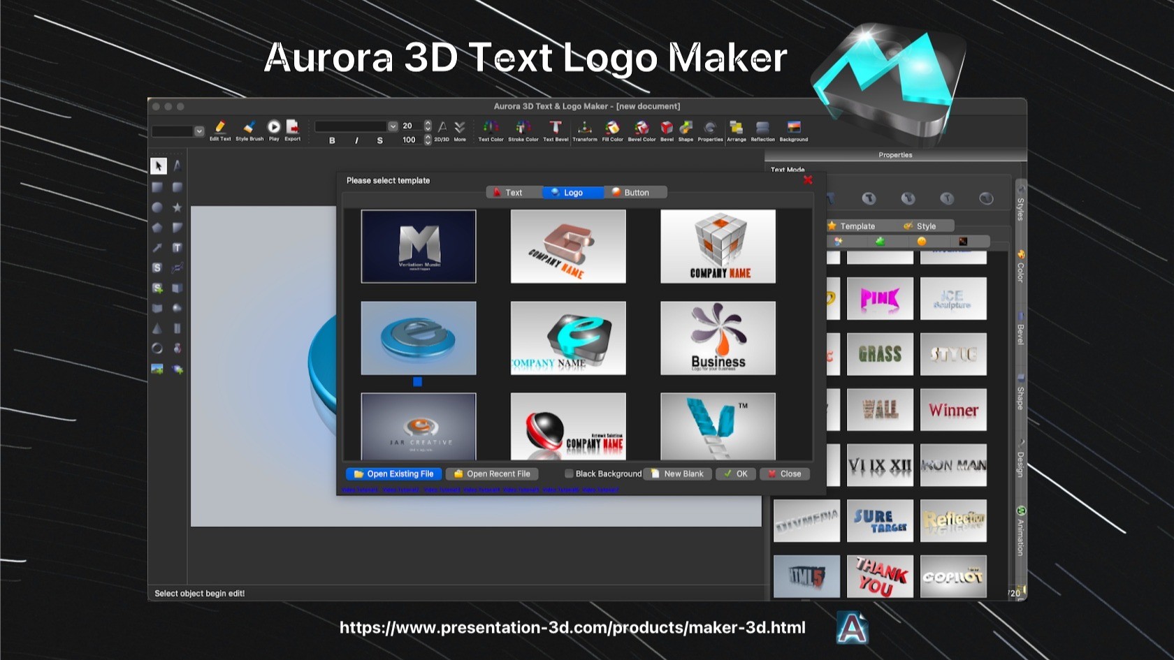AppSumo Deal for Aurora 3D Text & Logo Maker