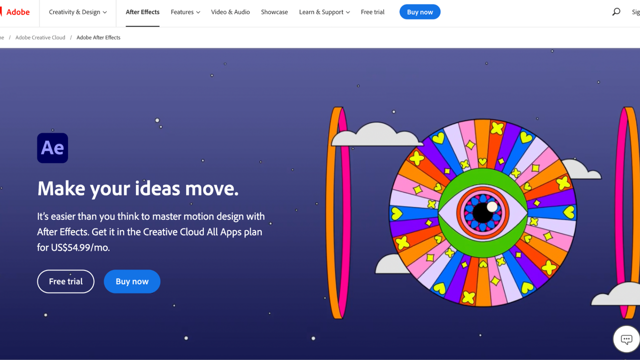 Adobe After Effects home page