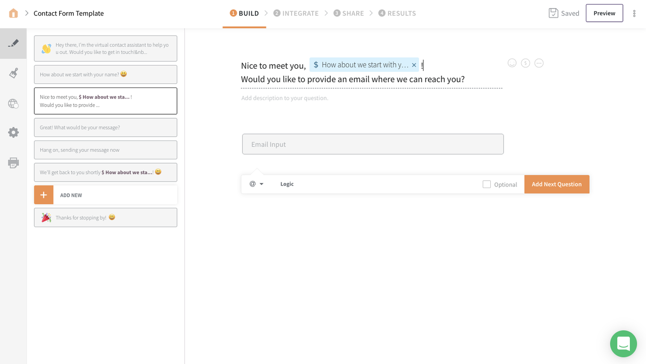 Create survey rule