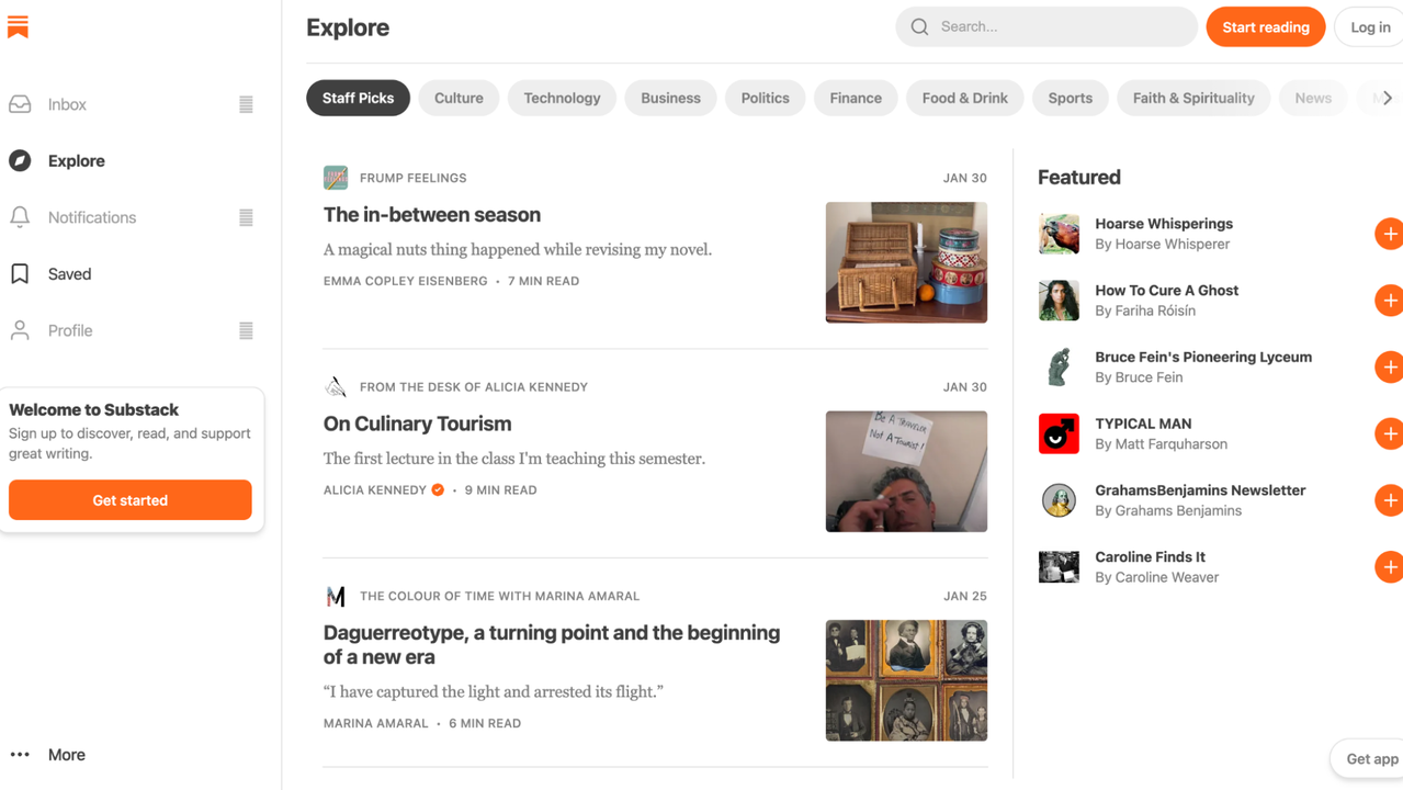 Publish your content on Substack