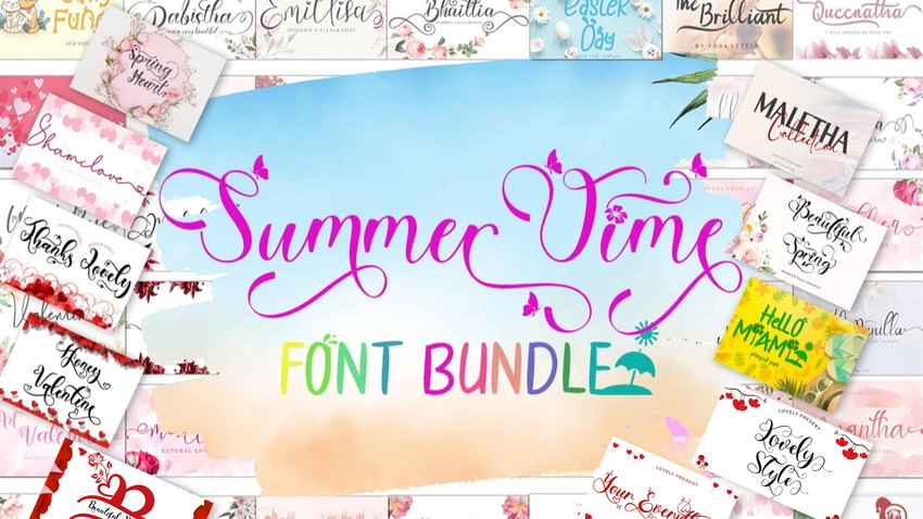 Summer Time Font Bundle