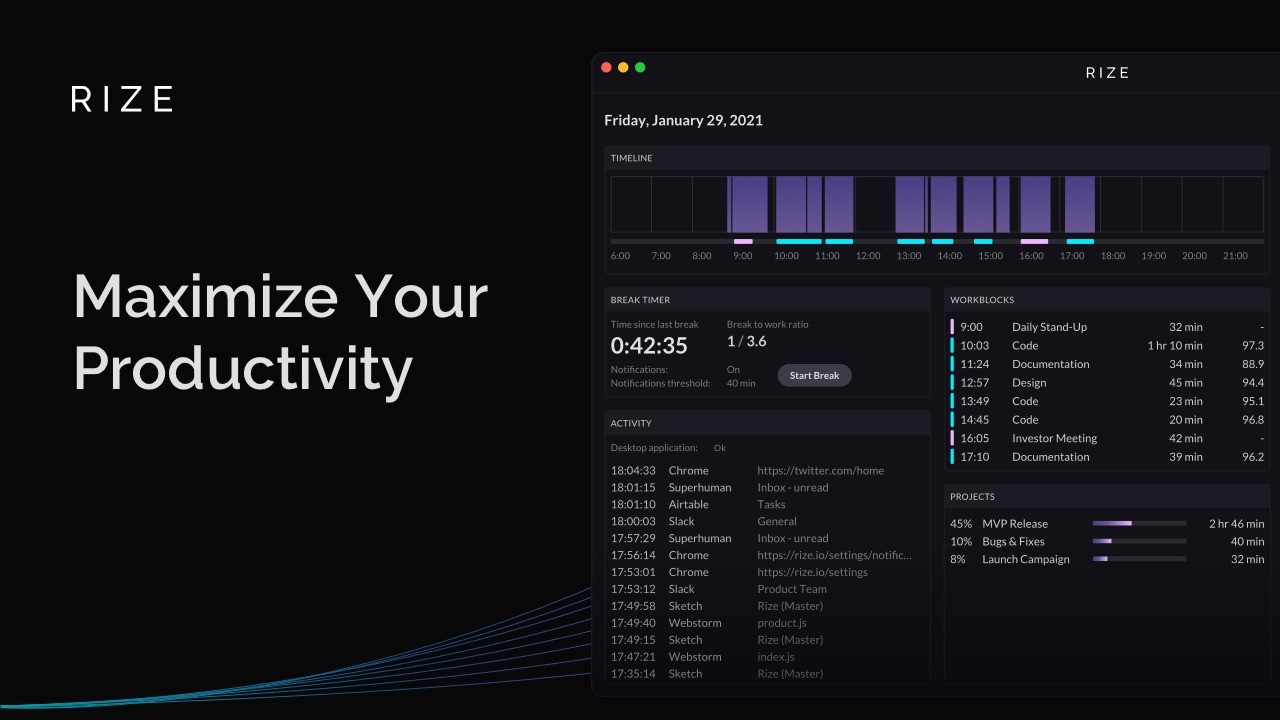 Rize - Your Personal Productivity Tracker
