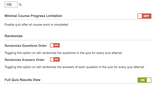 Create self-assessment quizzes