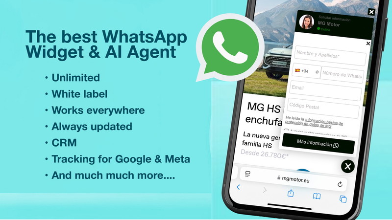 WhatsApp Widget | Capture more leads (2025) + (New) Ai Agents