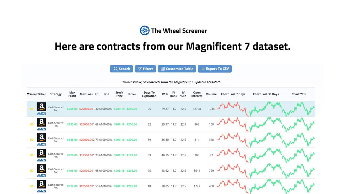 Dive into the Magnificent 7 dataset with filters, metrics, and trend charts.