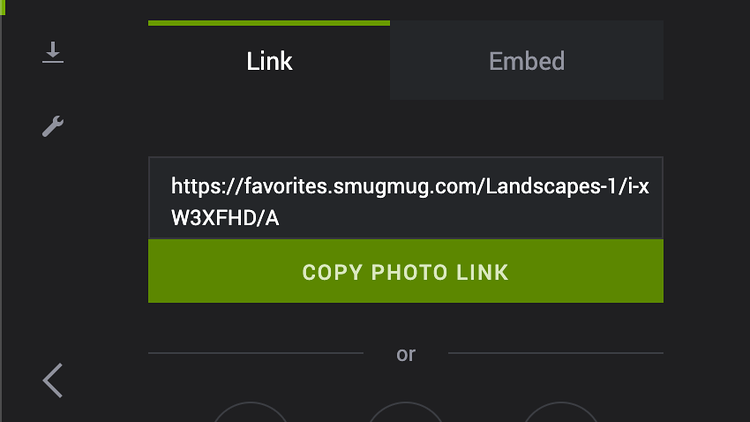 Share links to photos