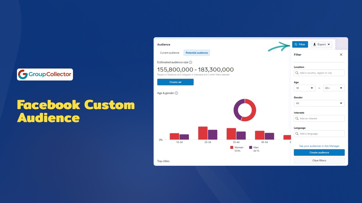 View Facebook group member answers and other valuable data in the Group Collector Dashboard