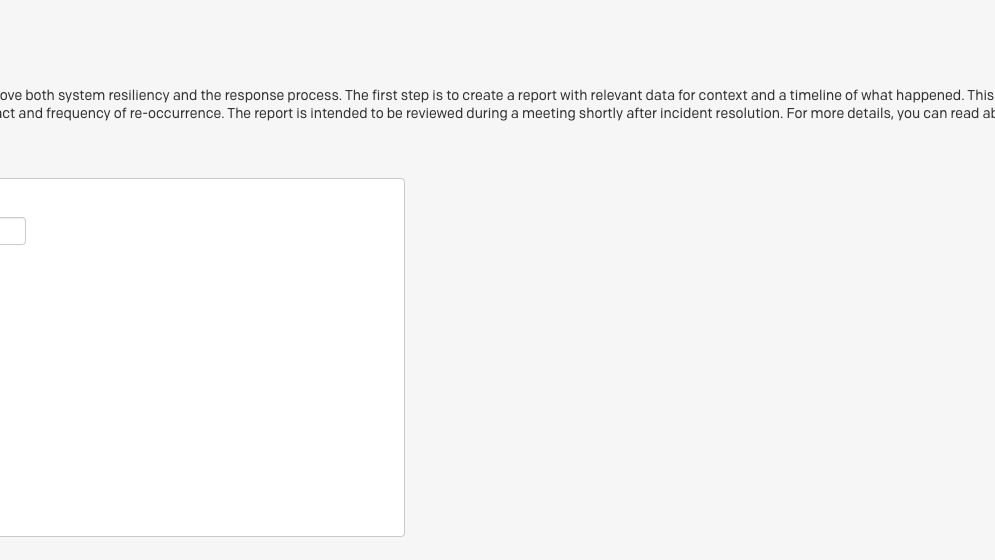 Create a postmortem reports