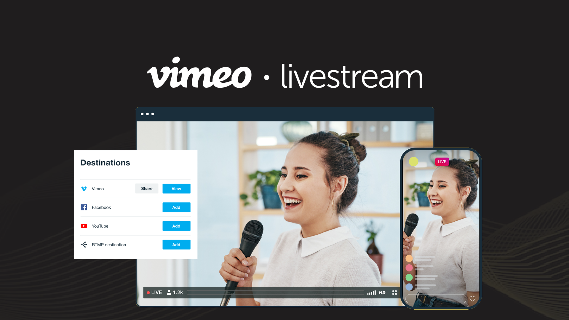 Vimeo Livestream Broadcast live events in HD AppSumo