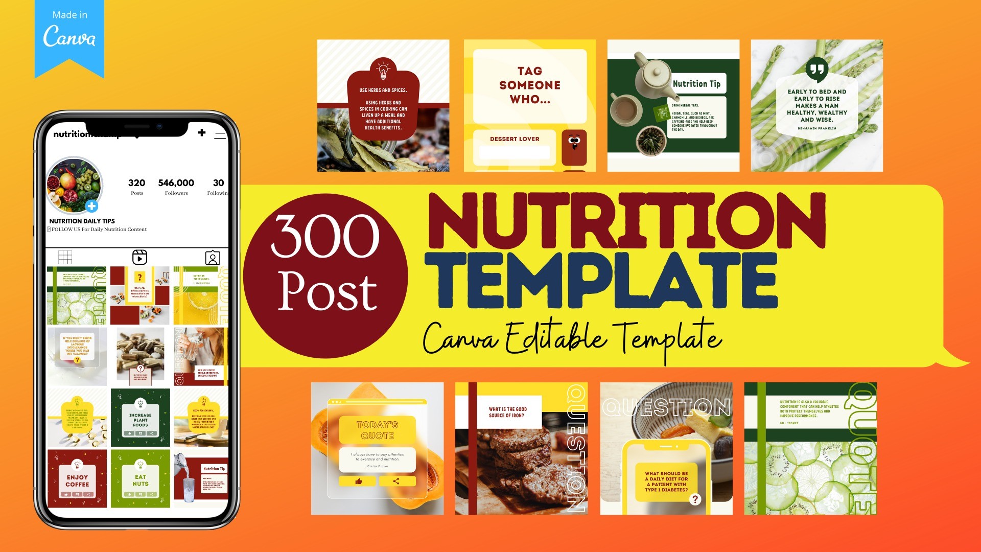 AppSumo Deal for Nutrition Template - Canva Editable Posts
