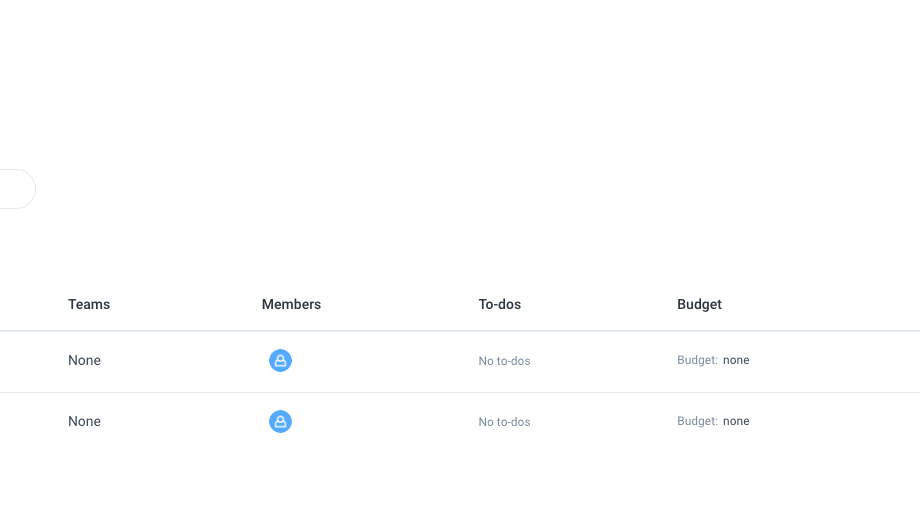 Create and manage projects