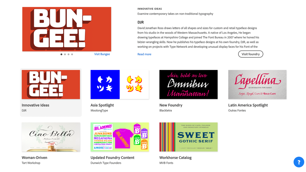 Access Adobe’s foundry partners