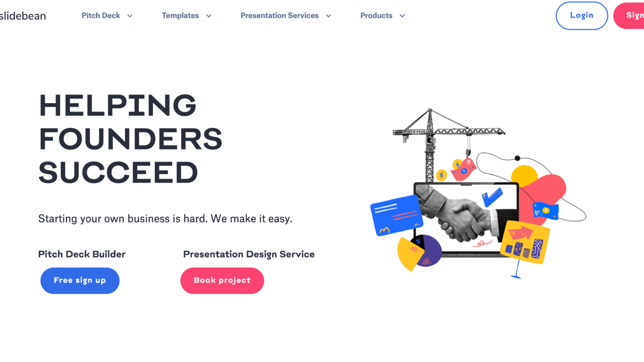 Slidebean homepage