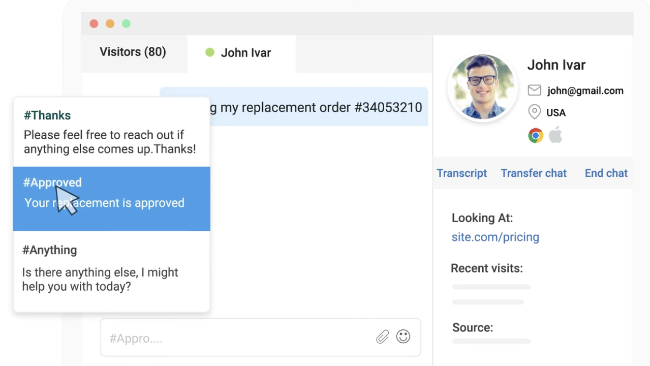ProProfs live chat