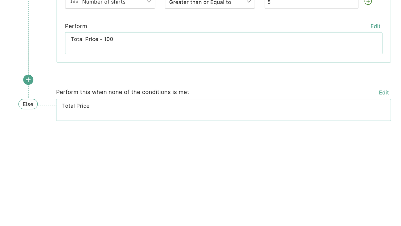 Apply conditional logic