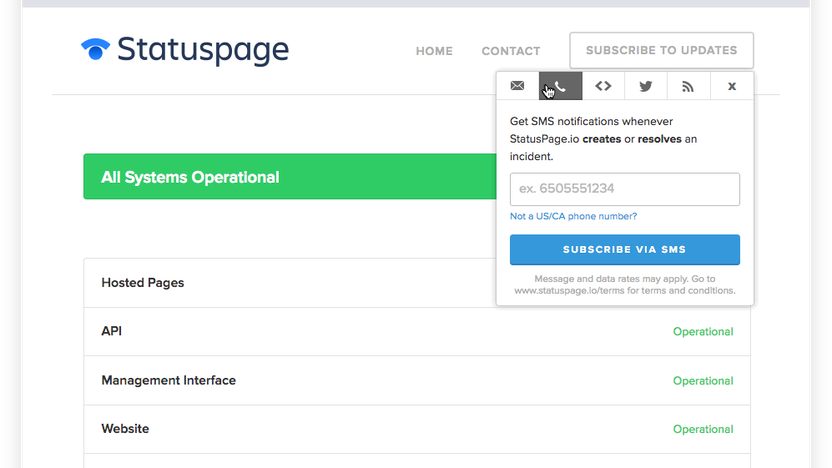 Posting Real Time Status Statuspage - Communicate page status in real time | AppSumo