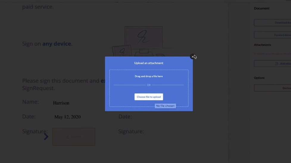 Create signatures using your laptop