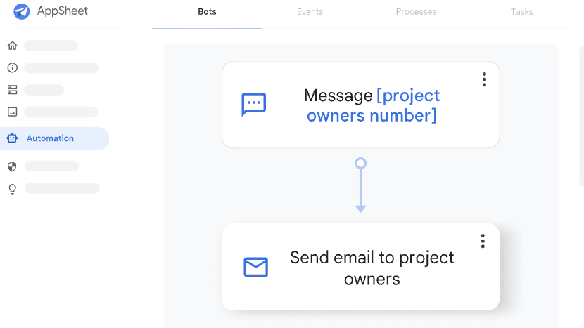 Automate workflows with AppSheet