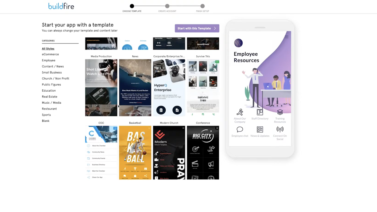 Start building Apps from templates