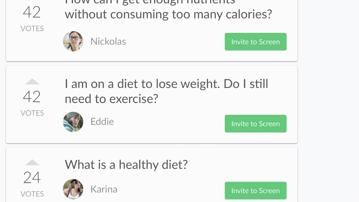 Let attendees ask and vote questions