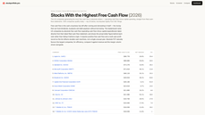 Highest free cash flow stock screener ranking Apple, NVIDIA and Alphabet by filed FCF thumbnail