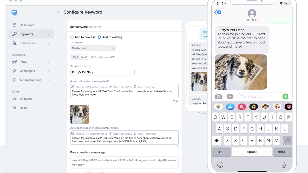 Use keywords to grow your subscriber list