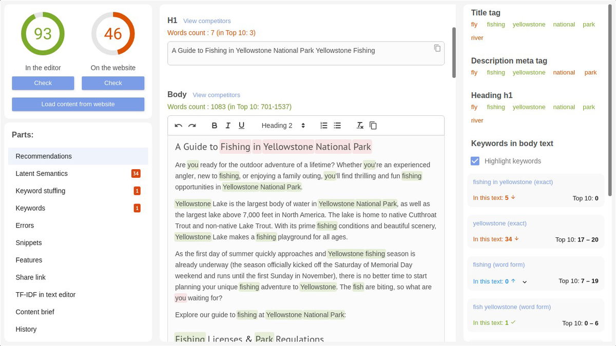 Labrika checks URLs & content, then cross-compares them to your website using complex algorithms.