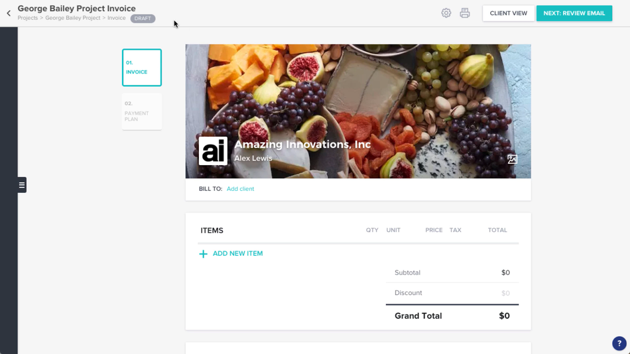 Create custom branded invoices