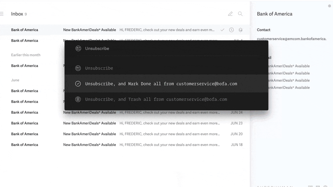 Block unwanted emails