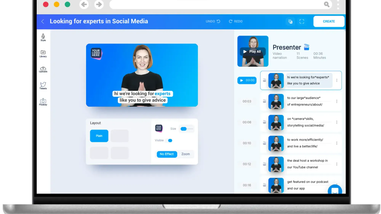 Online video editor
