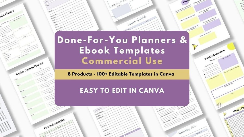 Planner & Ebook Canva Templates (100+ Page Templates)