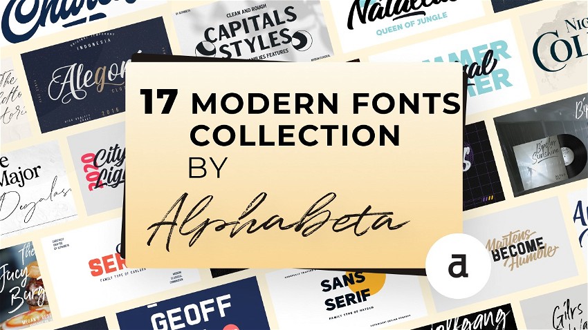 17 Modern Fonts Collection by Alphabeta