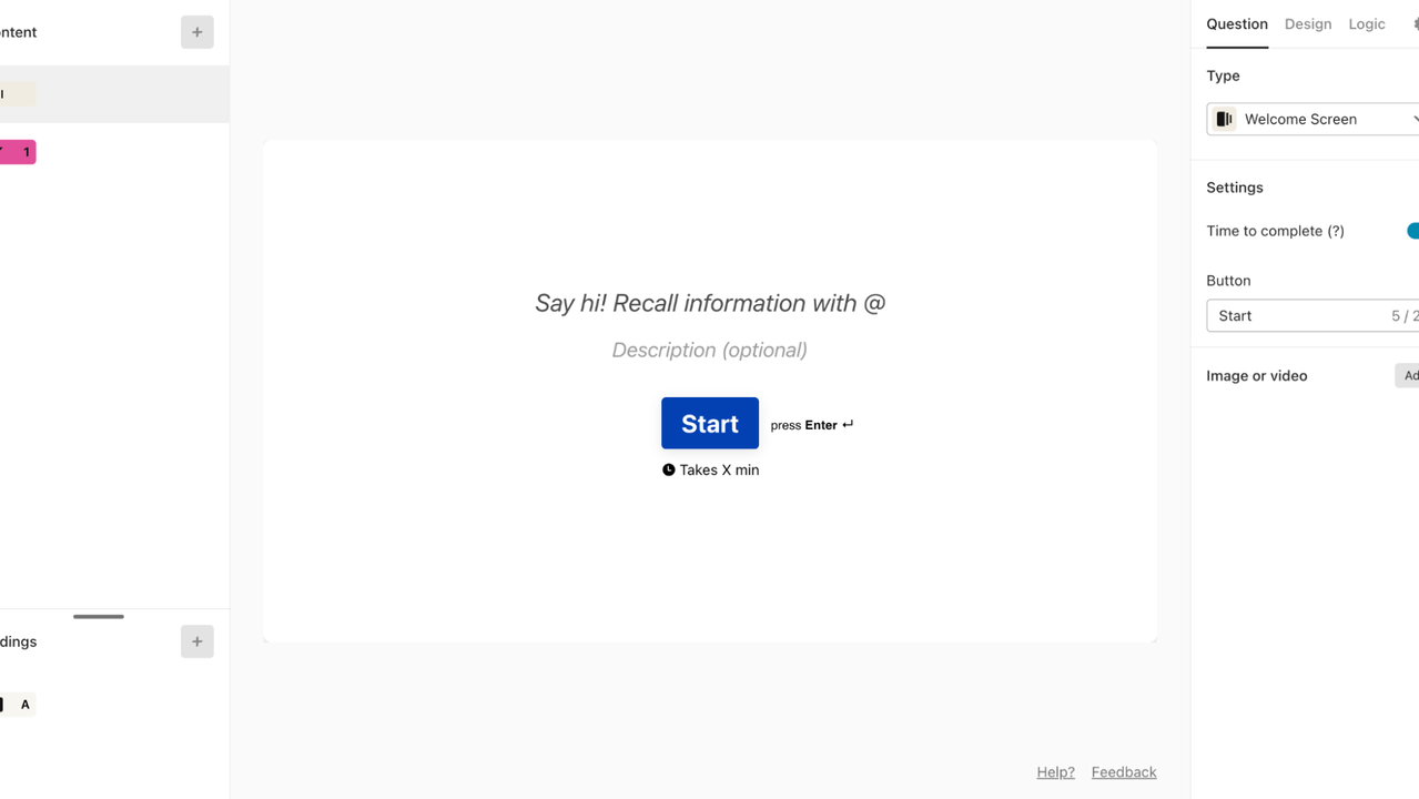 Build your Typeform