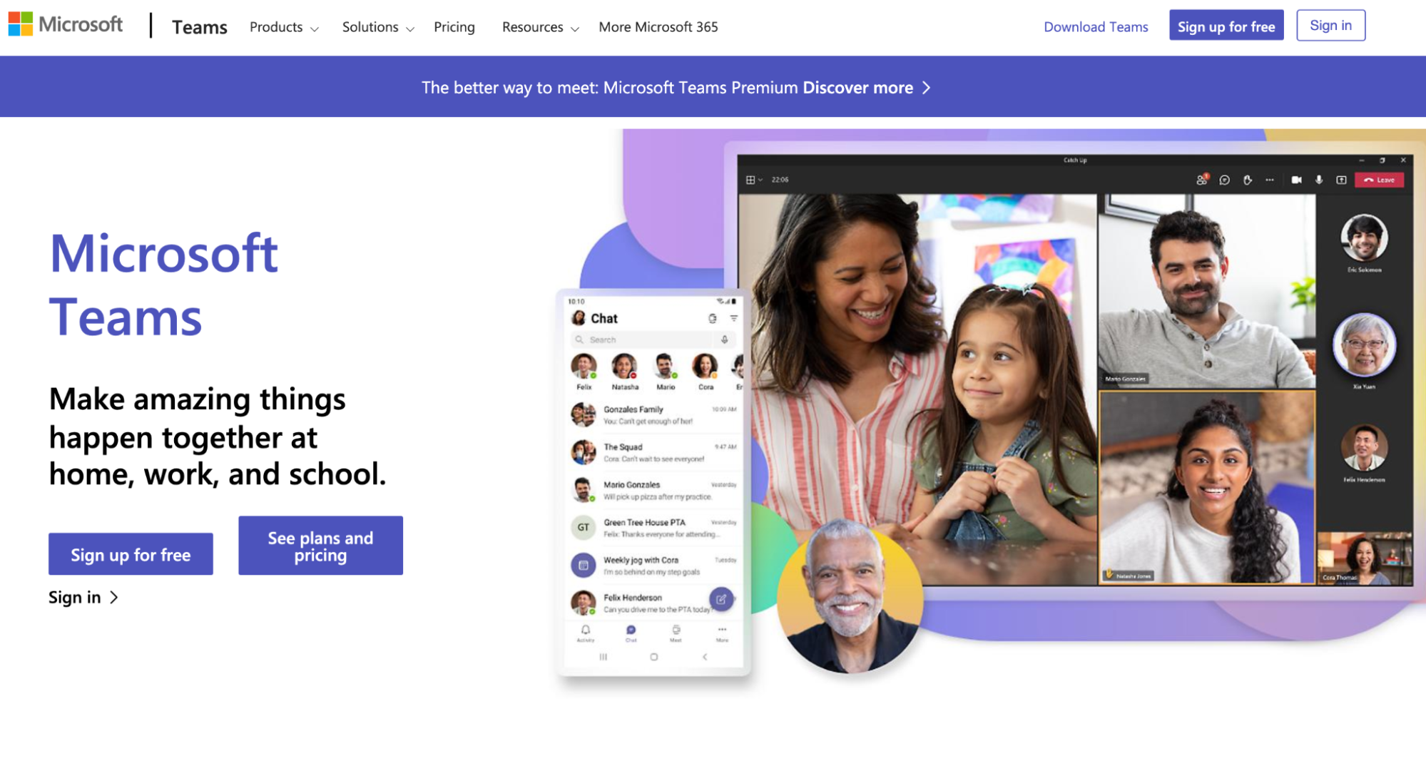 Microsoft Teams Homepage