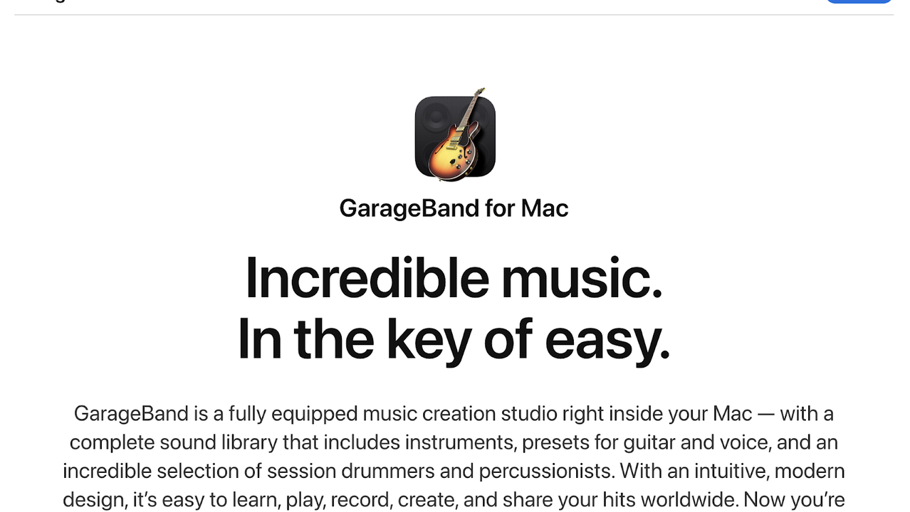 GaraBand homepage
