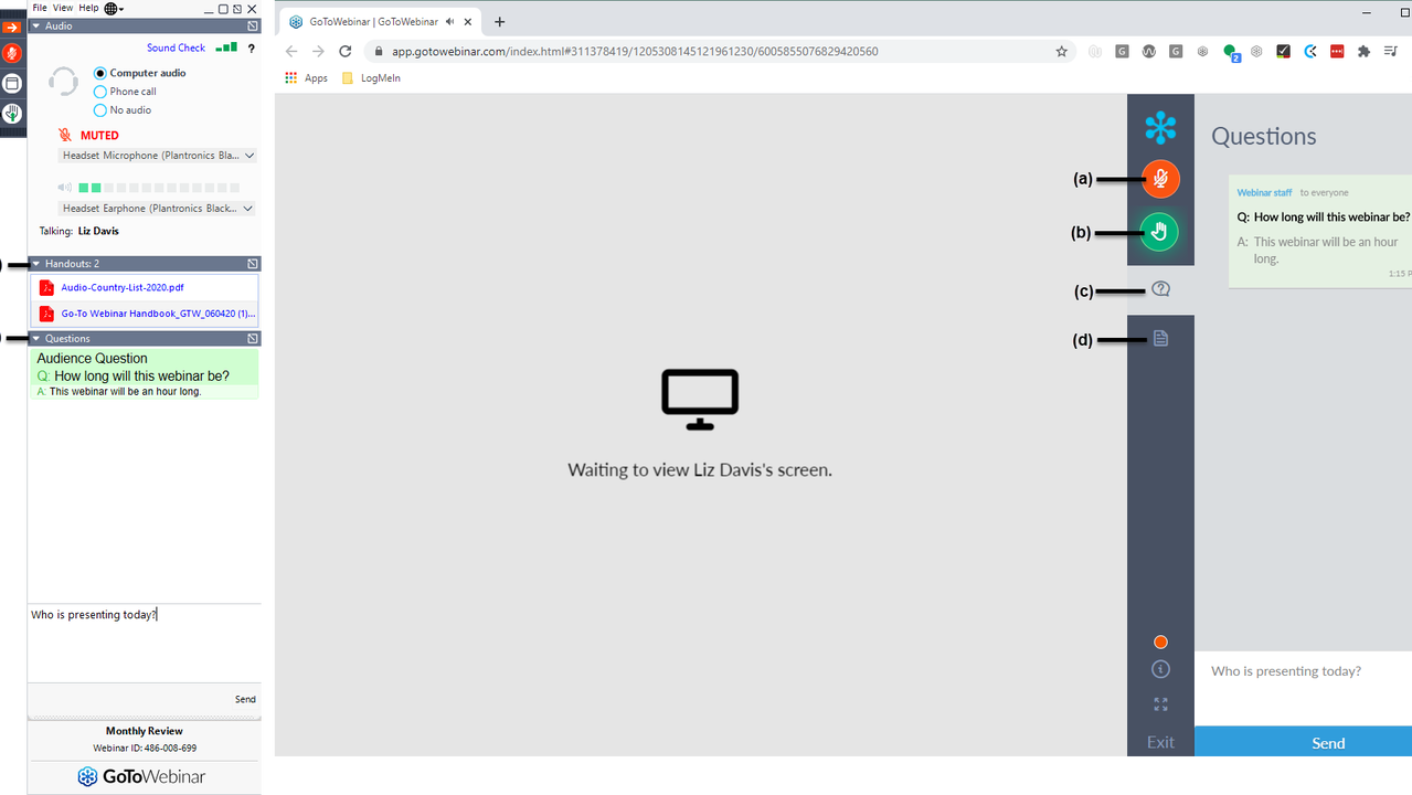 Share screen with participants
