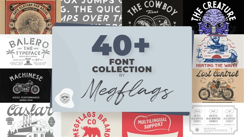 40+ Font Collection by Megflags