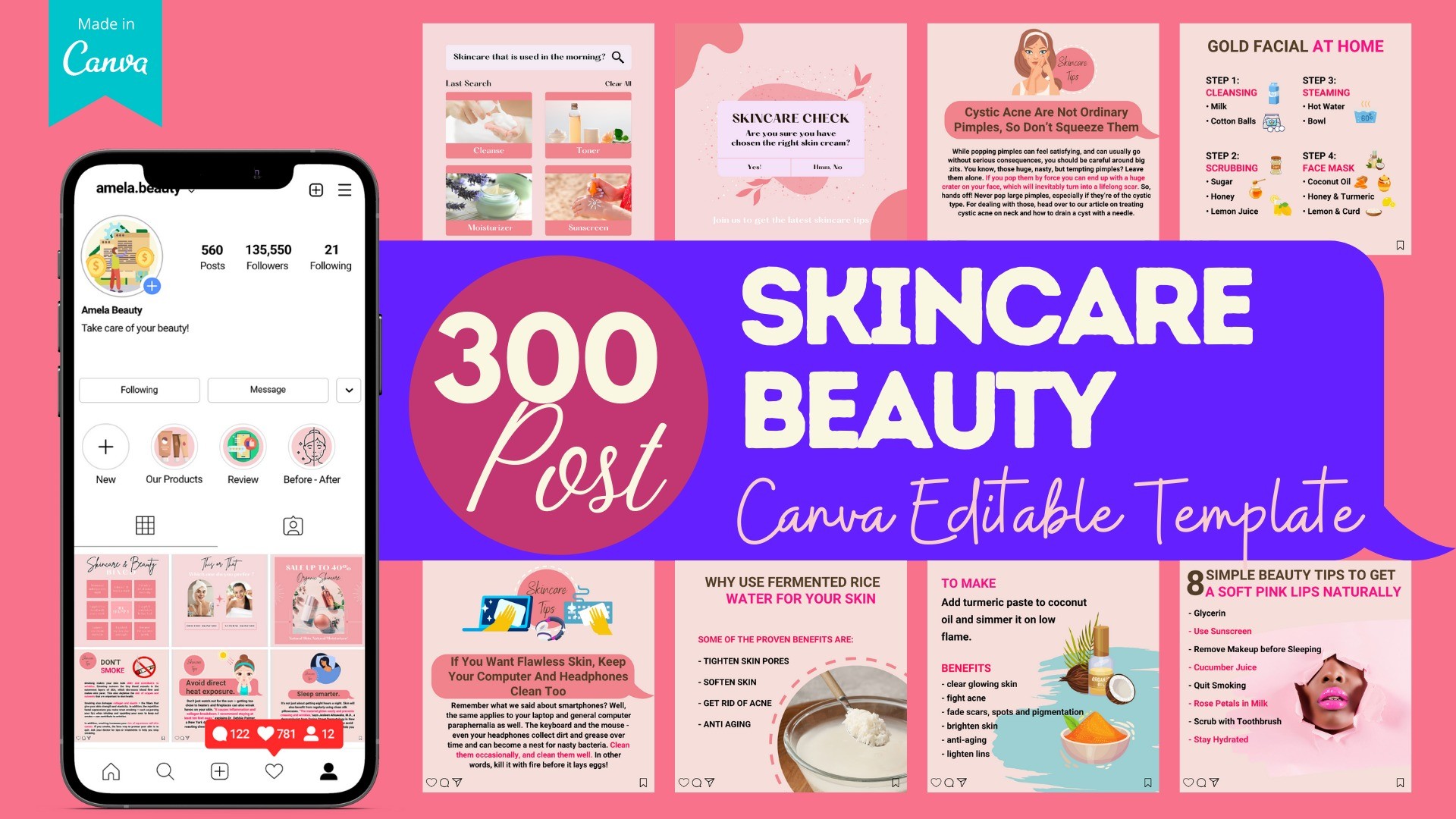 AppSumo Deal for Skincare Beauty Post - Canva Editable Template
