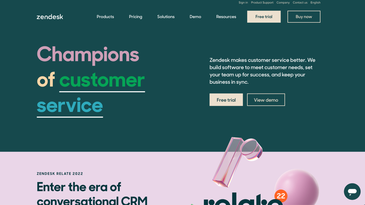 Zendesk Homepage