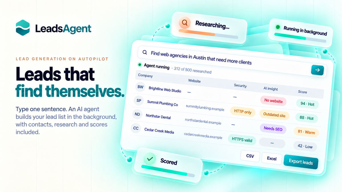Describe your customer. The agent finds them.
