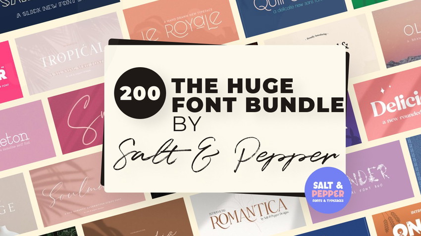 200+ Fonts by Salt & Pepper