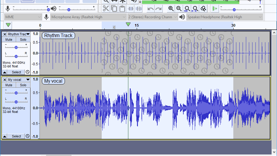 Audacity on Windows 10