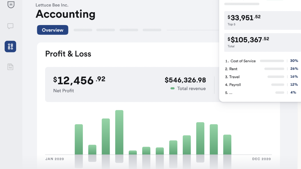 Bench Accounting Expenses Overview