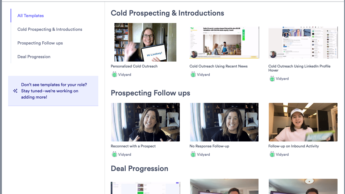 Use templates to quickly prepare videos