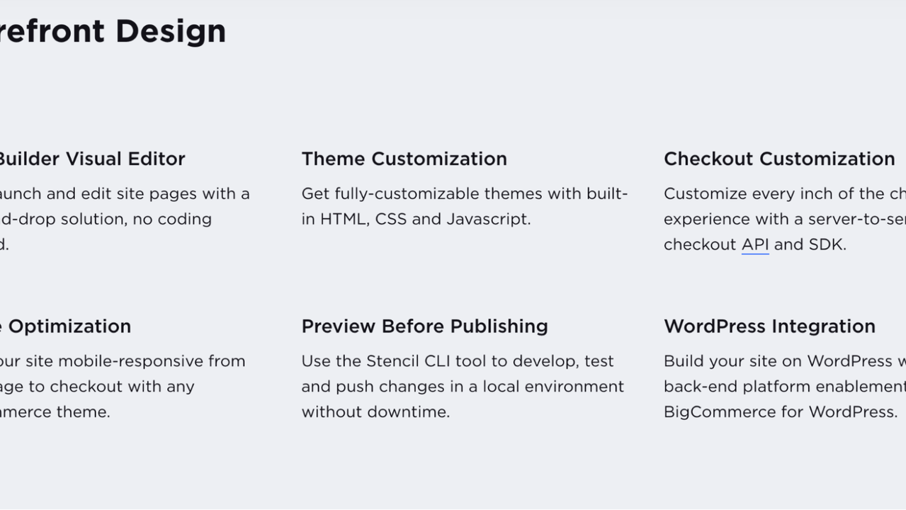 Seamlessly design your storefront