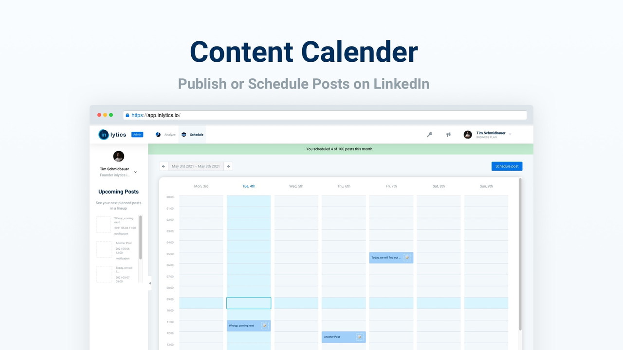 inlytics.io - LinkedIn Analytics Tool for Personal Profiles